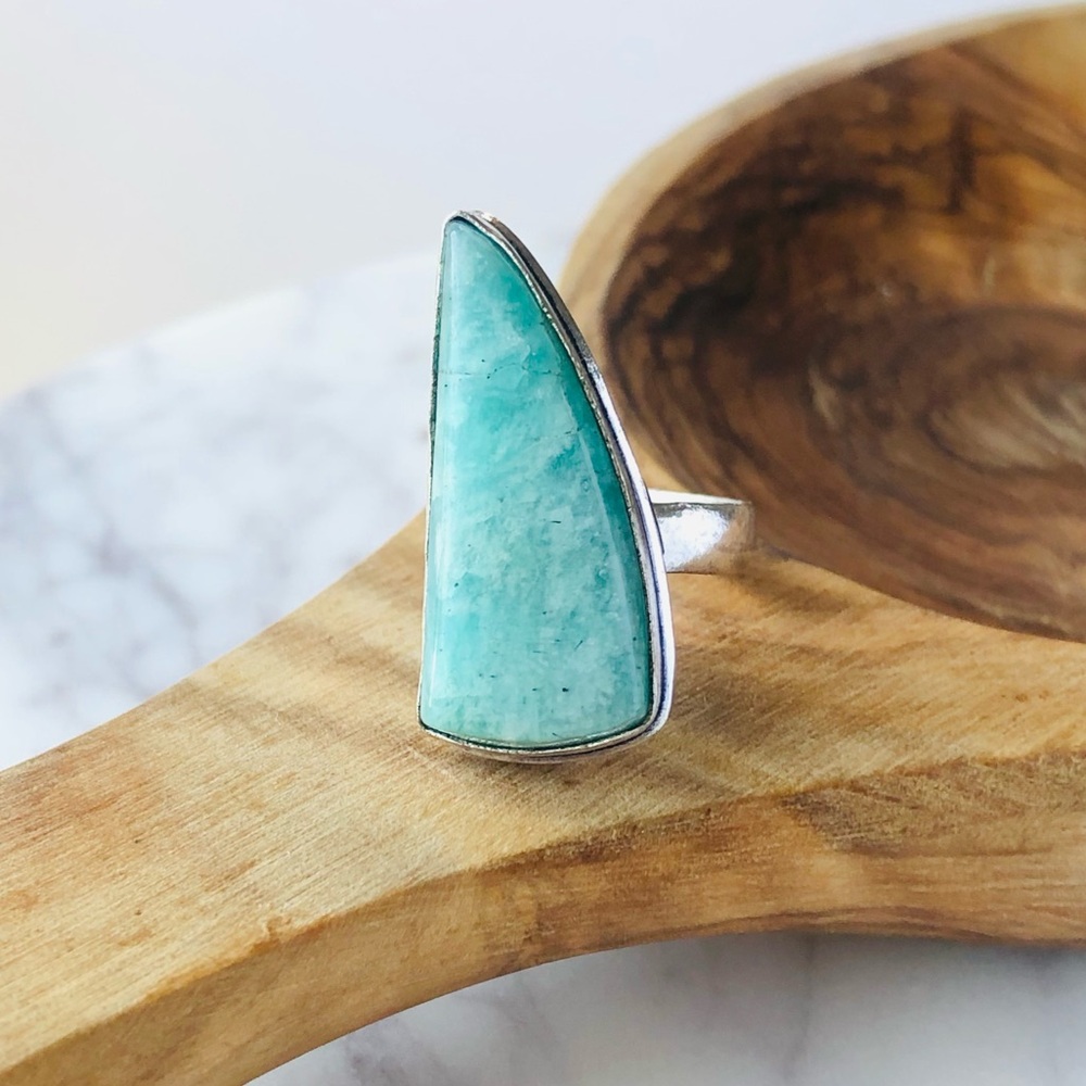 Amazonite Silver Ring - Picture 9 of 11